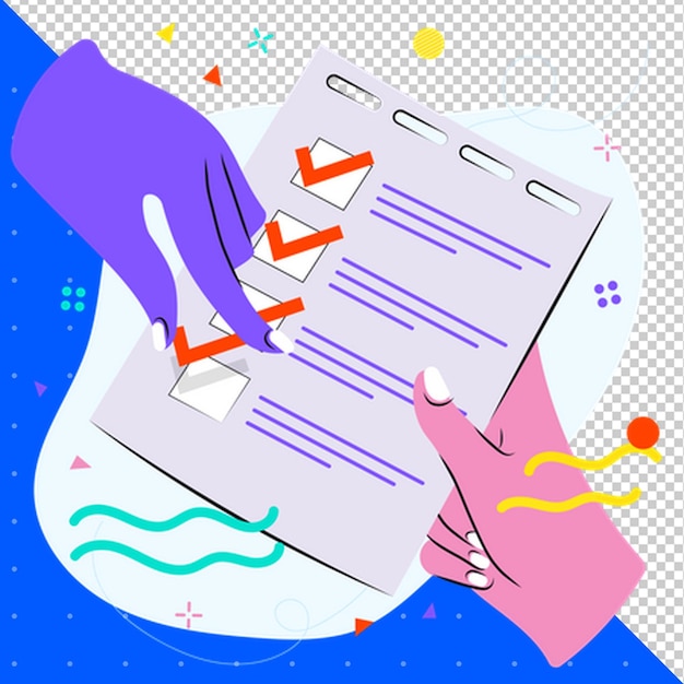 Handgefertigte handgezeichnete Illustration PNG durchsichtiger Hintergrund
