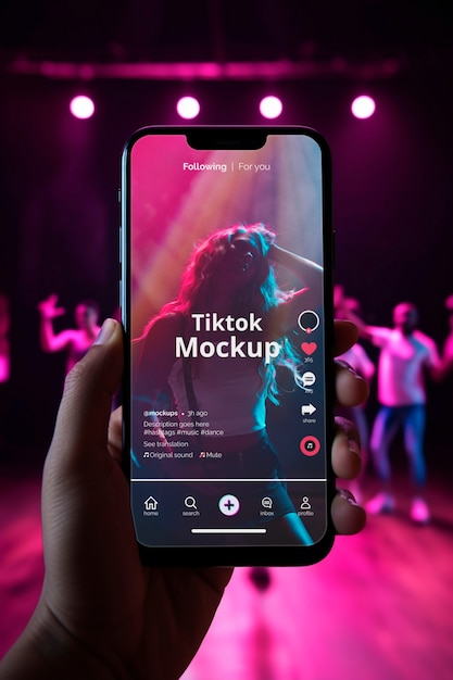 Handgehaltes Smartphone-Mockup