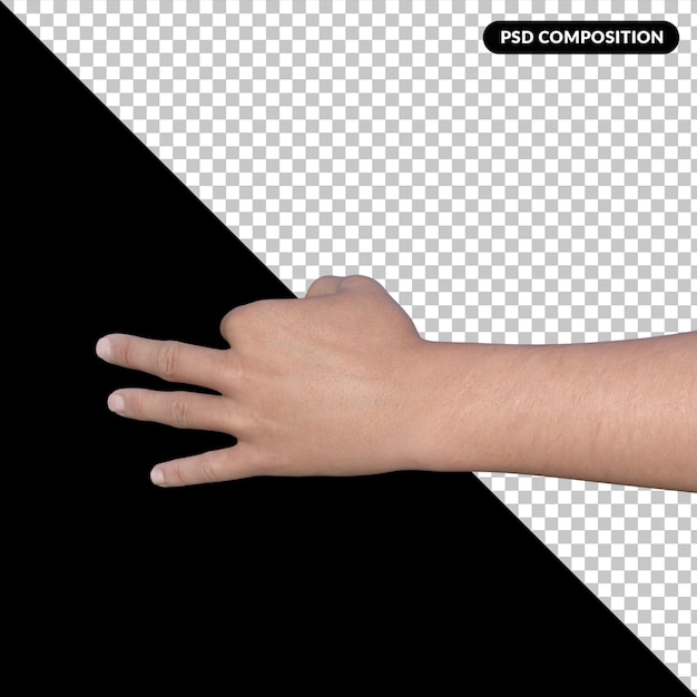 PSD handgeste 3d-rendering isolierte premium-psd