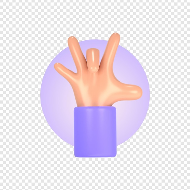 Handgeste 3d-symbol