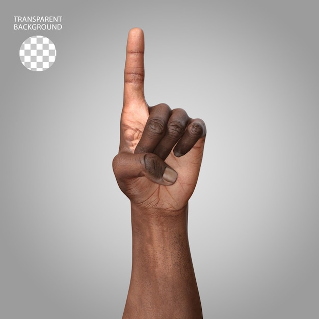 Handgestur isolierte 3D-Rendering-Illustration