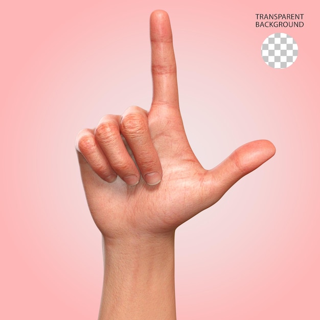 Handgestur isolierte 3D-Rendering-Illustration