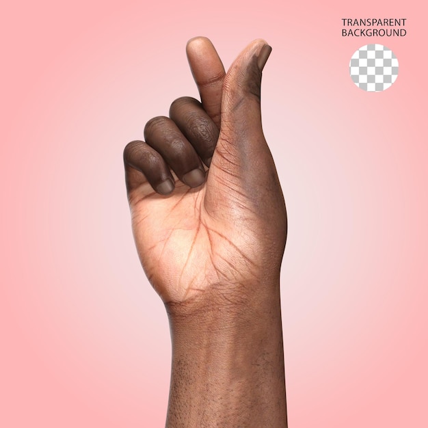Handgestur isolierte 3D-Rendering-Illustration