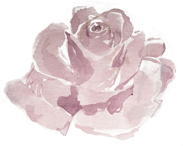 PSD handgezeichnete aquarellrosen