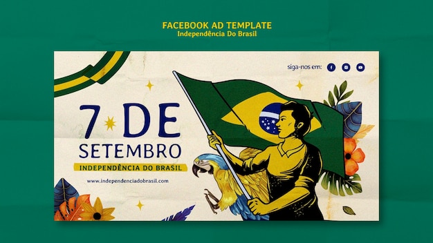 Handgezeichnete Entwurfsvorlage für den Unabhängigkeitstag Brasiliens