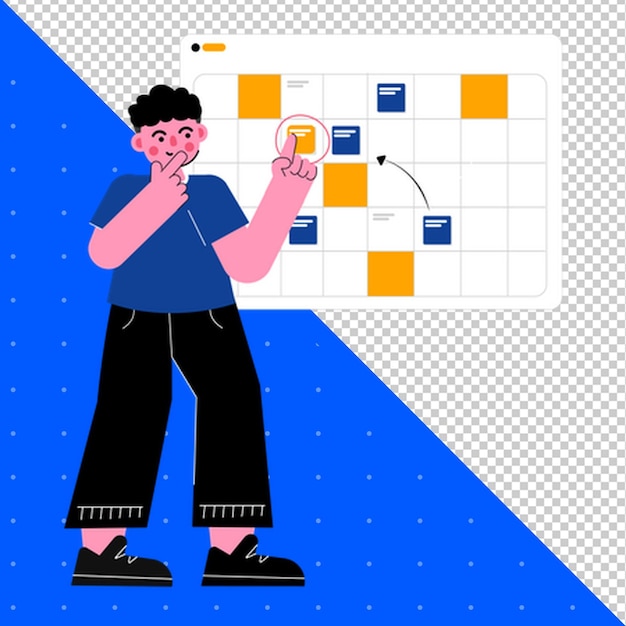 Handgezeichnete Illustration Flachvektor PNG Transparenter Hintergrund