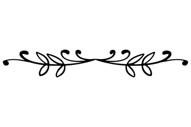 PSD handgezeichnete ornament-teiler-illustration
