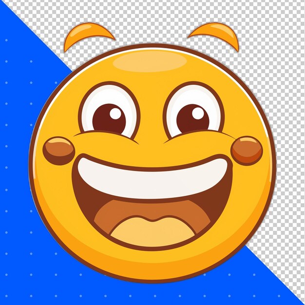 Handgezeichnete Smilimg-Emoji-Illustration auf durchsichtigem PNG-Hintergrund