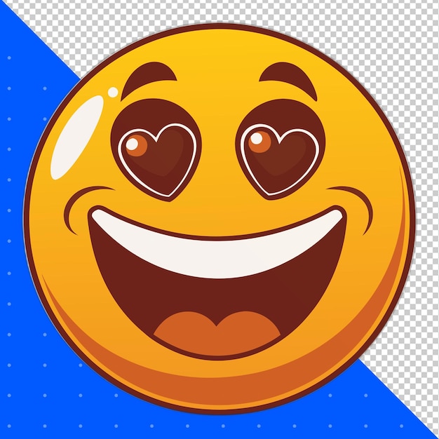 Handgezeichnete Smilimg-Emoji-Illustration auf durchsichtigem PNG-Hintergrund