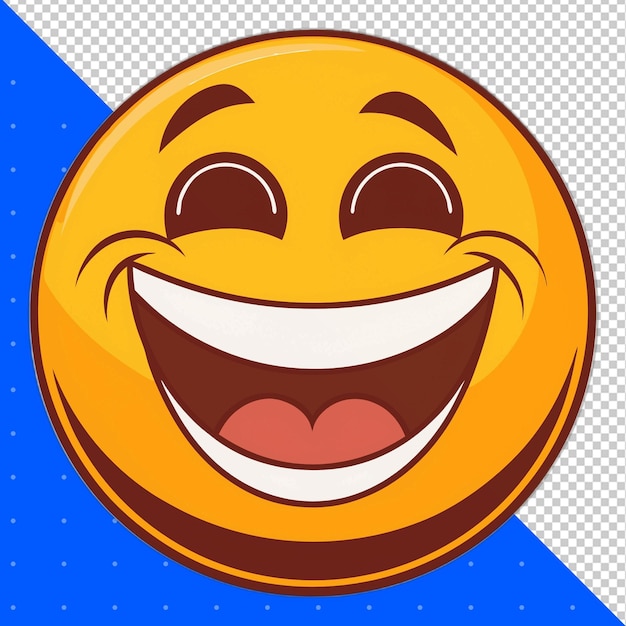 Handgezeichnete Smilimg-Emoji-Illustration auf durchsichtigem PNG-Hintergrund