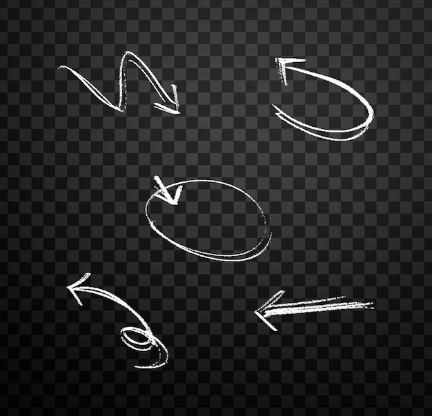 Handgezeichnetes Pfeil-Stil-Symbol mit durchsichtigem Hintergrund