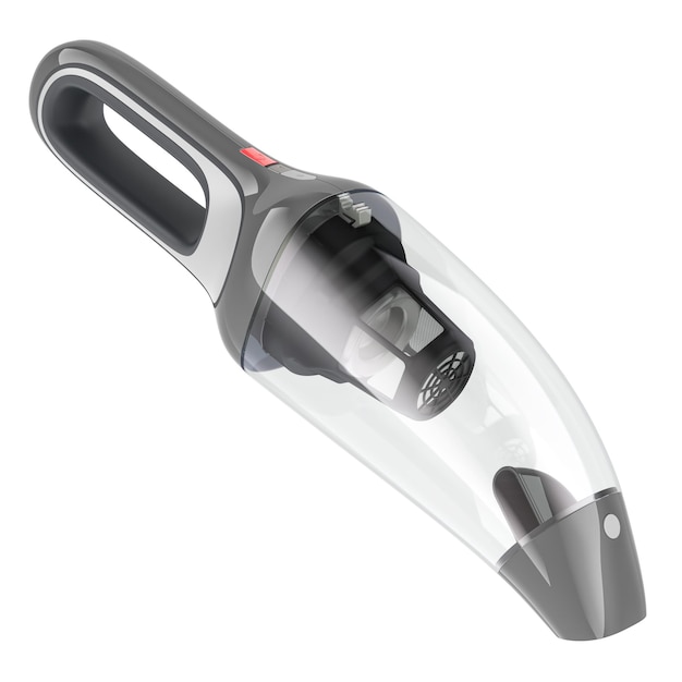 Handheld Cordless Vacuum Cleaner 3D-Rendering isoliert auf durchsichtigem Hintergrund