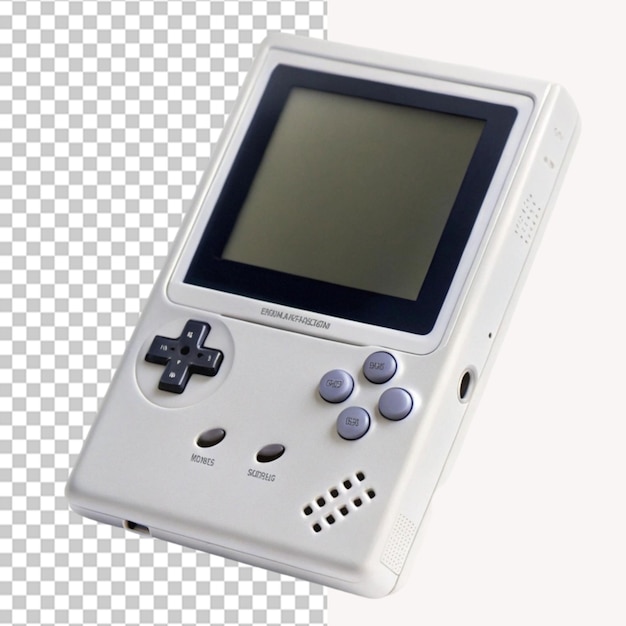 Handheld-Spielkonsole mit tragbarem Video auf transparentem Hintergrund