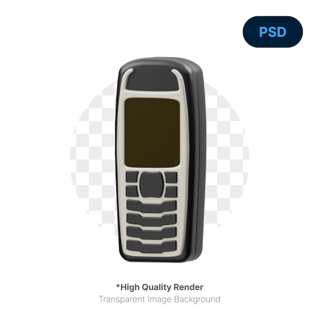 PSD handphone 3d icon premium psd