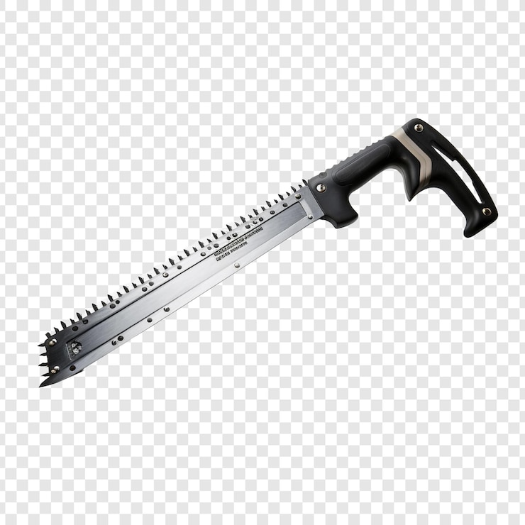 PSD handsaw isolated on transparent background
