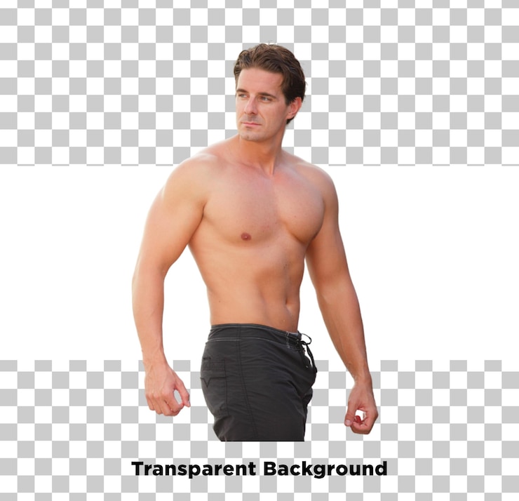 PSD handsome model transparent background
