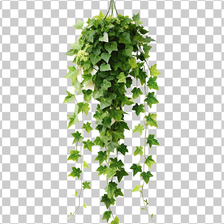 PSD hanging ivyvine decoration home decor plant isolated on transparent background