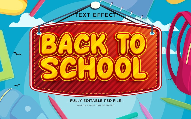 PSD hanging text effect