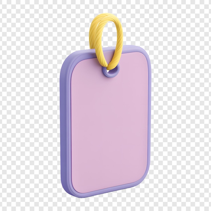PSD hangtag 3d png vuoto isolato su sfondo trasparente