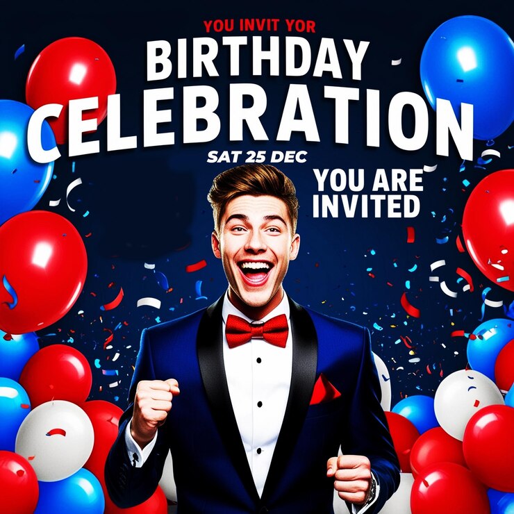 Happy birthday background with balloons Ai Generate