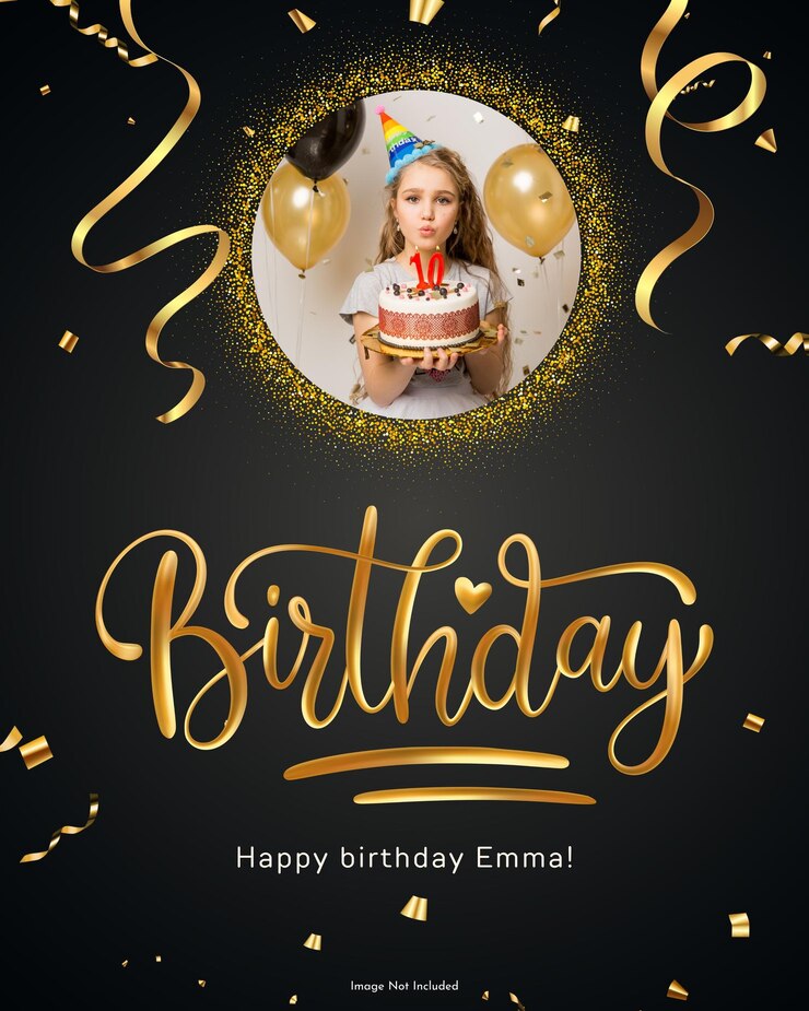 PSD happy birthday invitation template