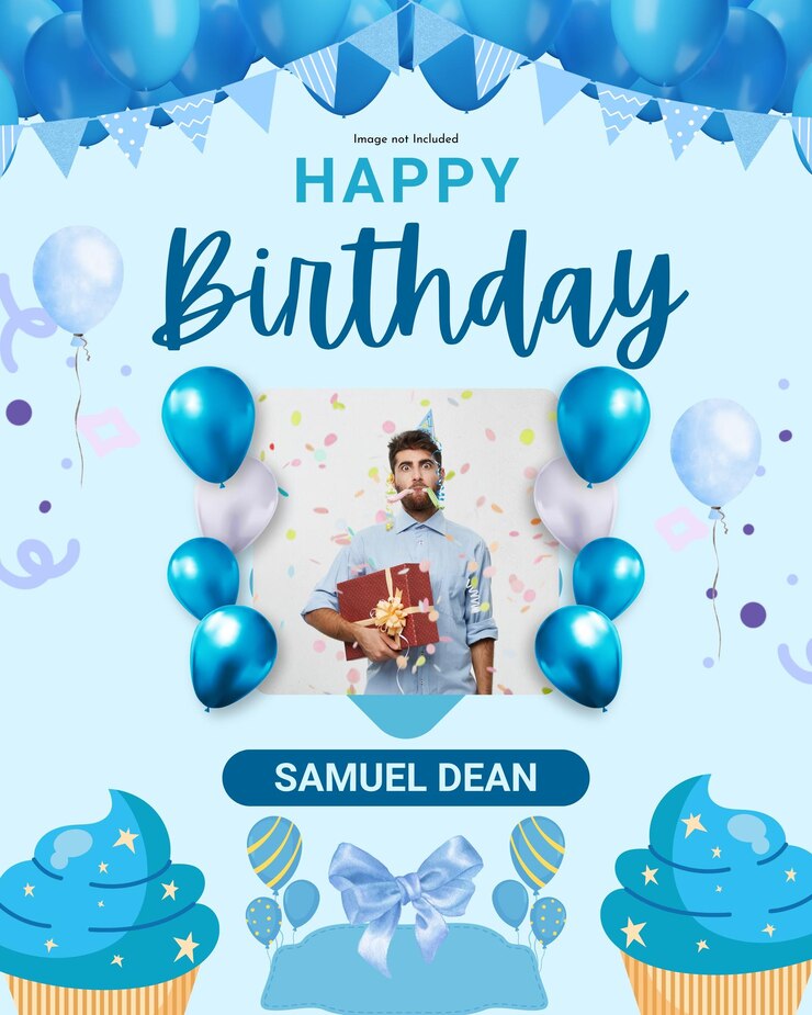 PSD happy birthday social media and instagram post design template