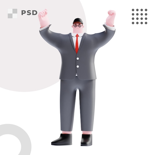 PSD happy businessman