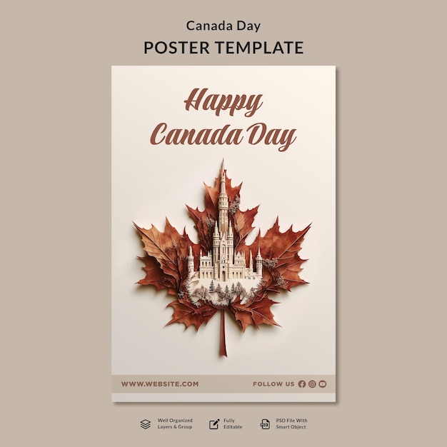 Happy Canada Day Postervorlagen Flyer 2023