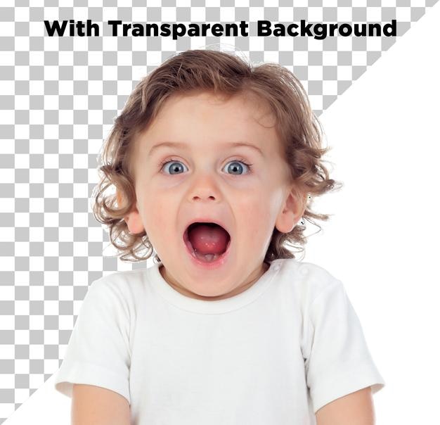 Happy Cute Little Baby Girl PNG PSD isoliert auf durchsichtigem Hintergrund