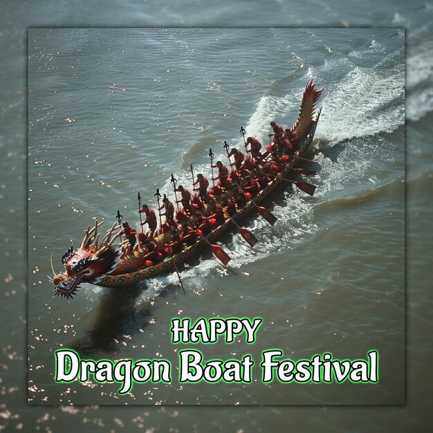 Happy Dragon Boat Festival Célébration Chinoise Bateau Dragon Zongzi Pour Le Design Des Médias Sociaux