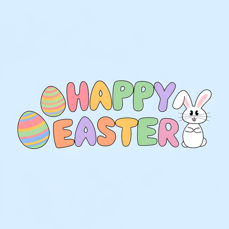 PSD happy easter social media poster