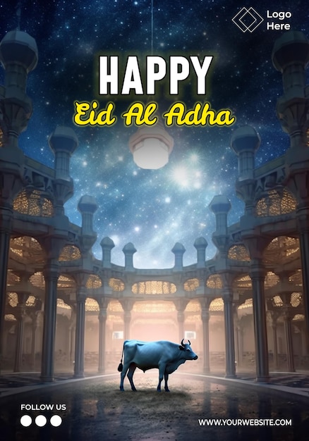 Happy Eid Al Adha Postervorlage editierbar
