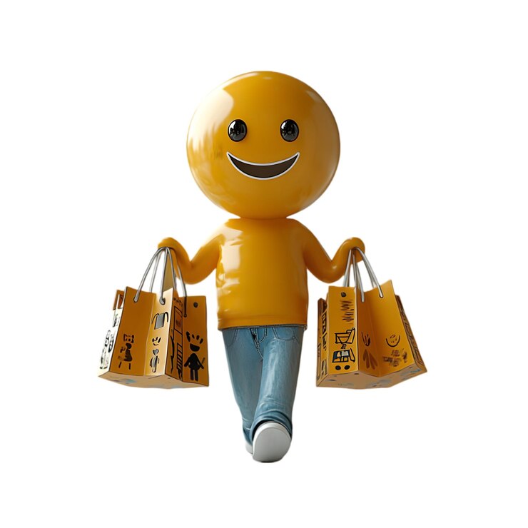 PSD happy emoji shopping spree