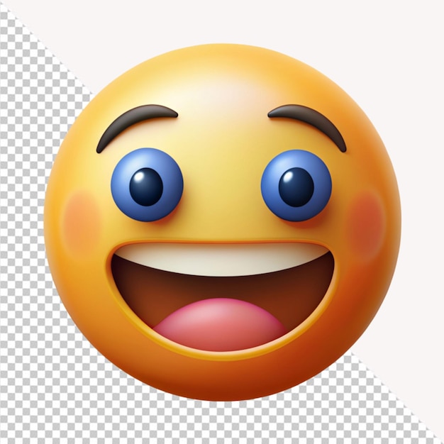 Happy-face-emoji auf durchsichtigem hintergrund