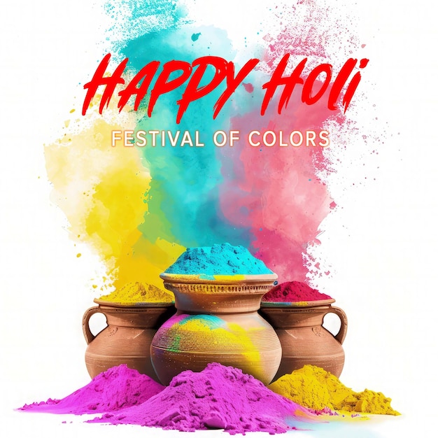 PSD happy holi festival of colors holi festival template colorful gulal holi indian festival background