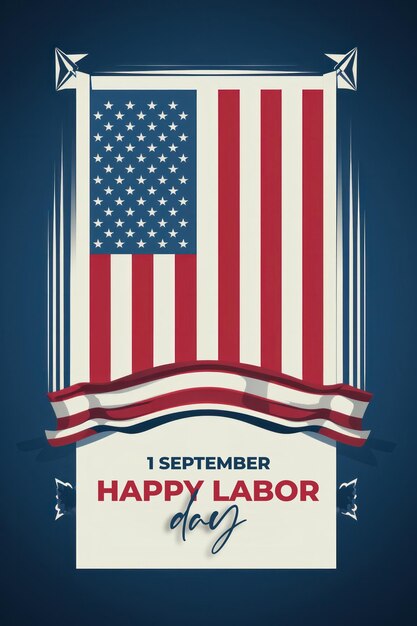 PSD happy labor day-grußplakat-vorlage