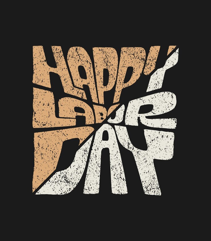 Happy Labor Day Retro Typography