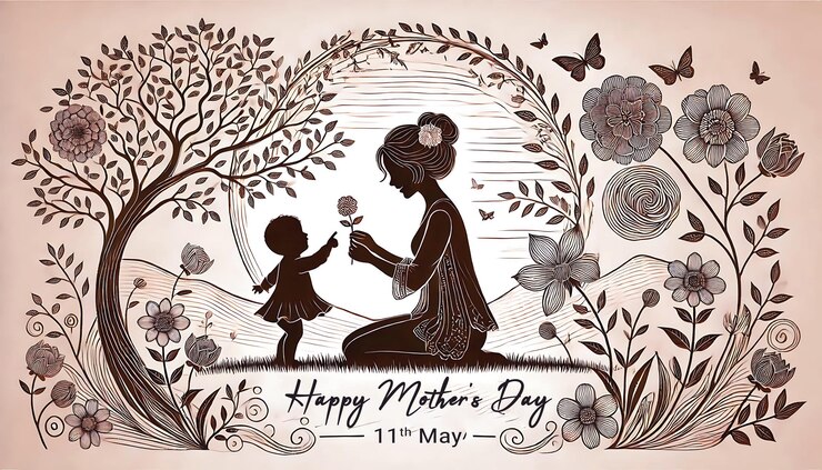 PSD happy mothers day social media poster oder banner hintergrunddesign