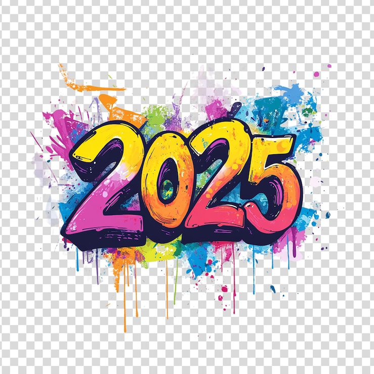 PSD happy new year 2025 3d background design