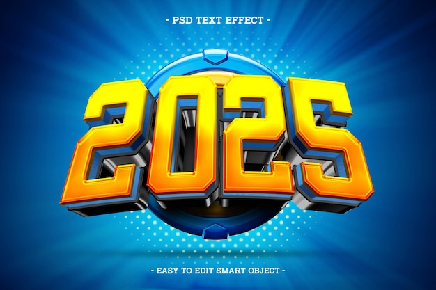happy new year 2025 text effect