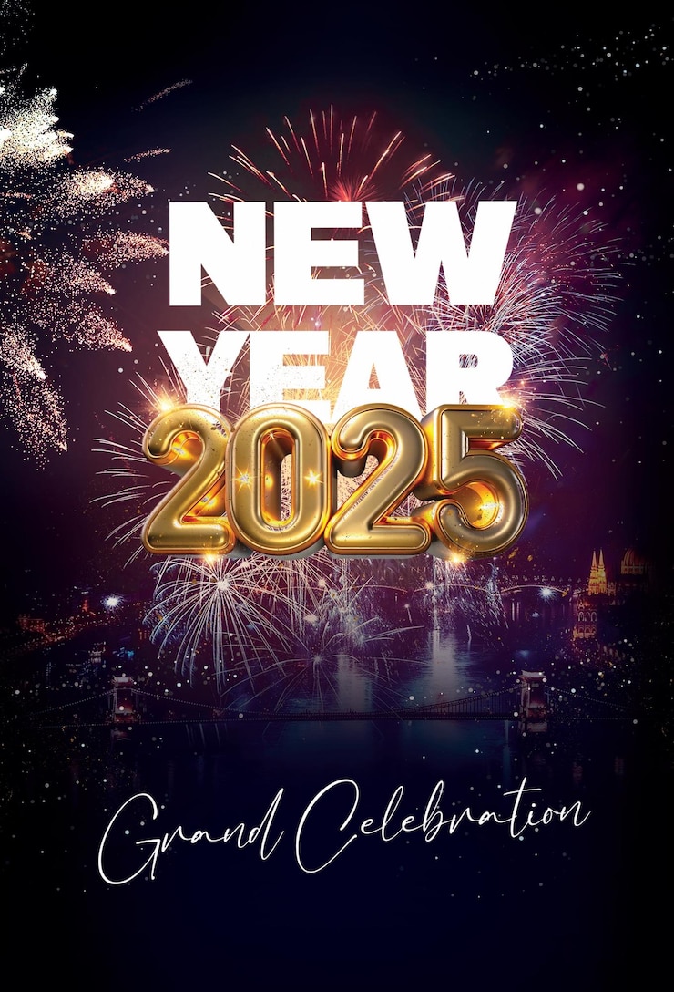 PSD happy new year social media post template