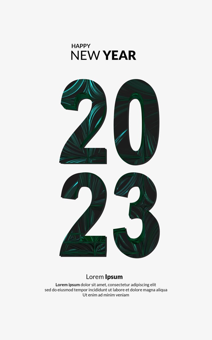 PSD happy new year story design social media luces negras y verdes