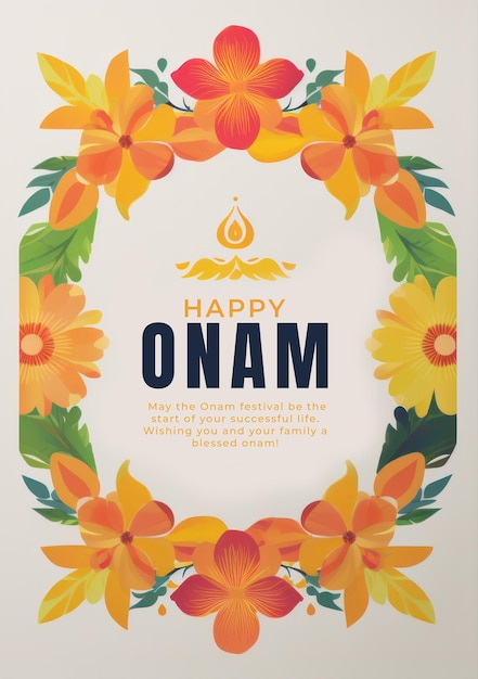 Happy Onam Poster Illustration AI GenerativexA