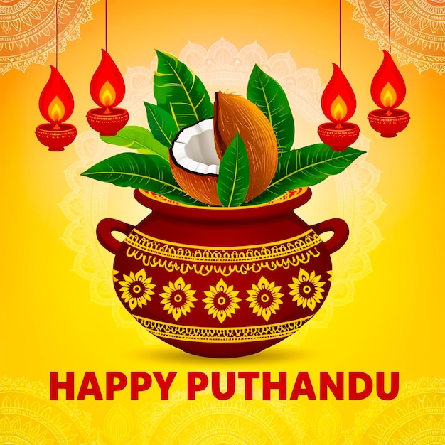 Happy Puthandu Tamil New Year post sui social media