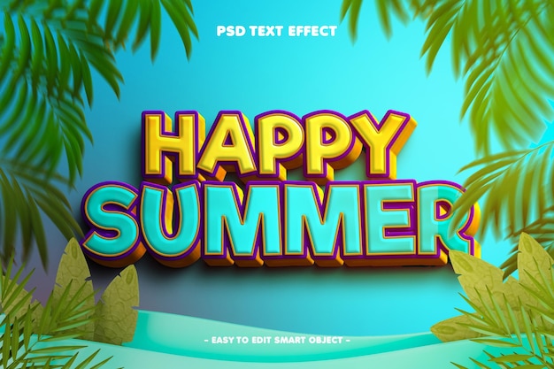 Happy Summer-Editierbarer Texteffekt