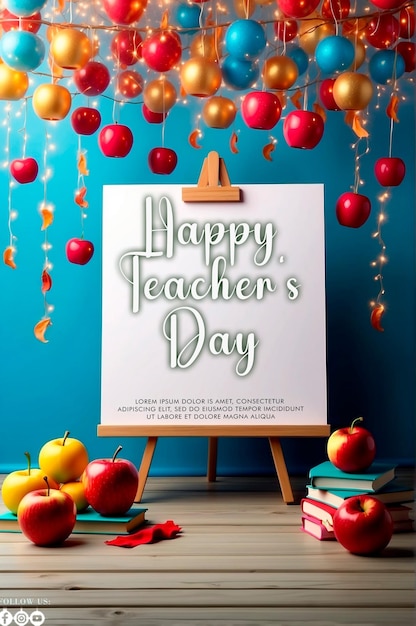 PSD happy teachers day social media banner template