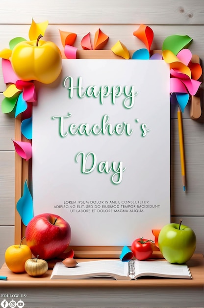 PSD happy teachers day social media banner template