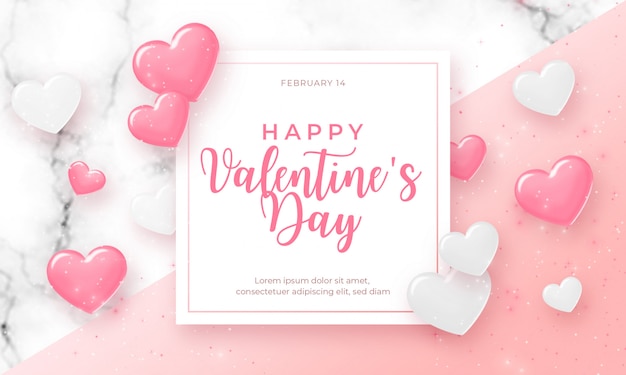 Happy Valentinstag Grußkarte
