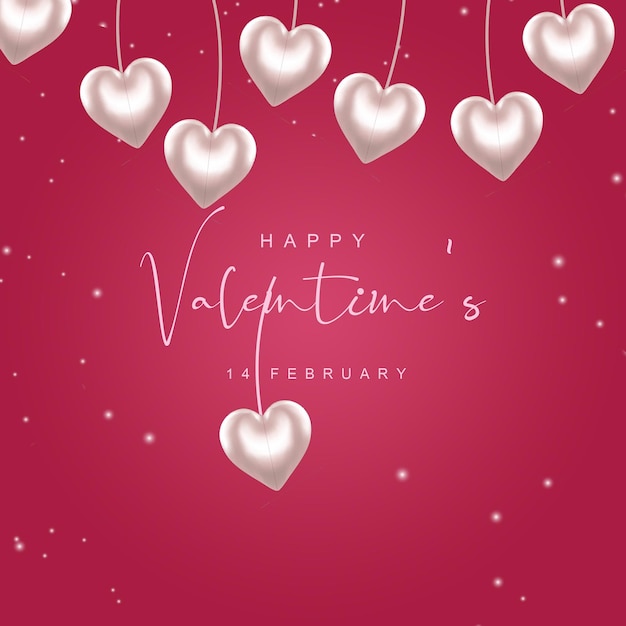 Happy valentinstag social media post design