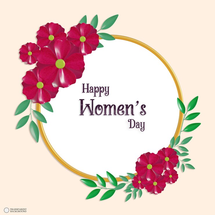 PSD happy womens day in heart shape design